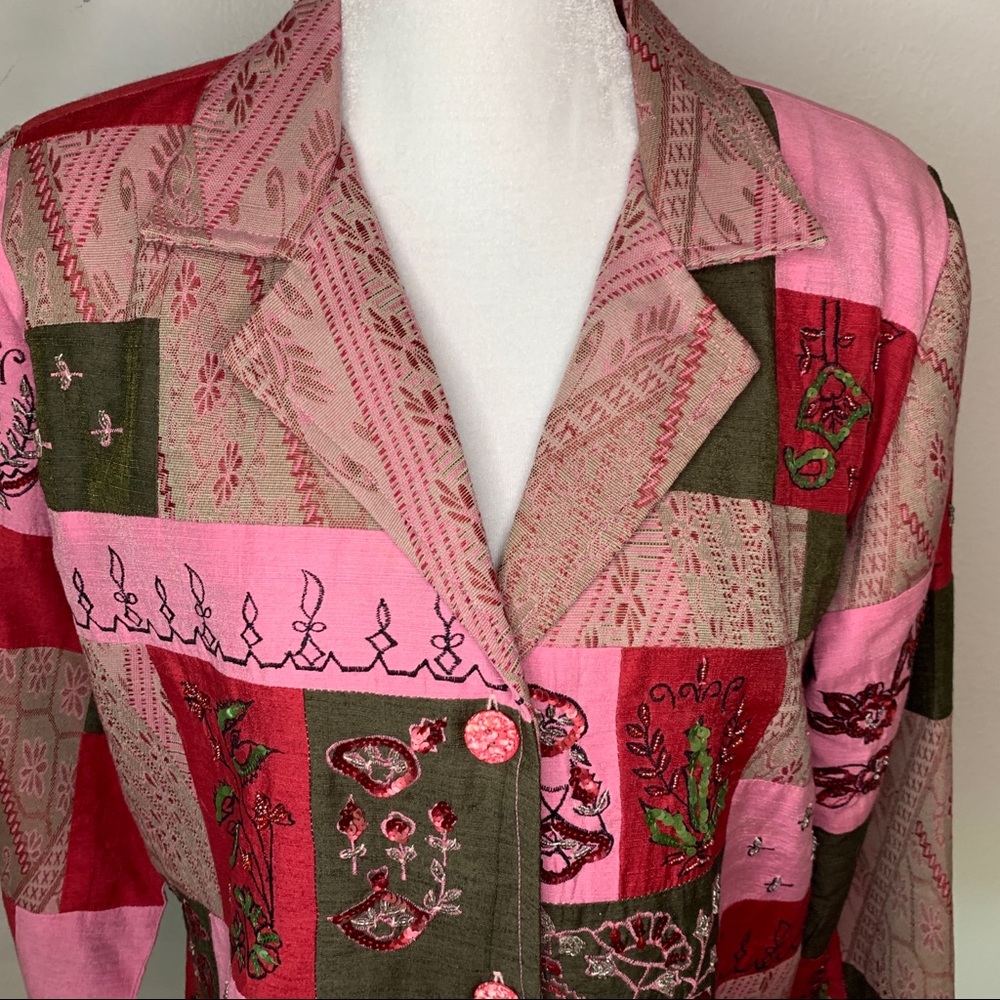 Alex Kim Vintage Patchwork Blazer. - image 4